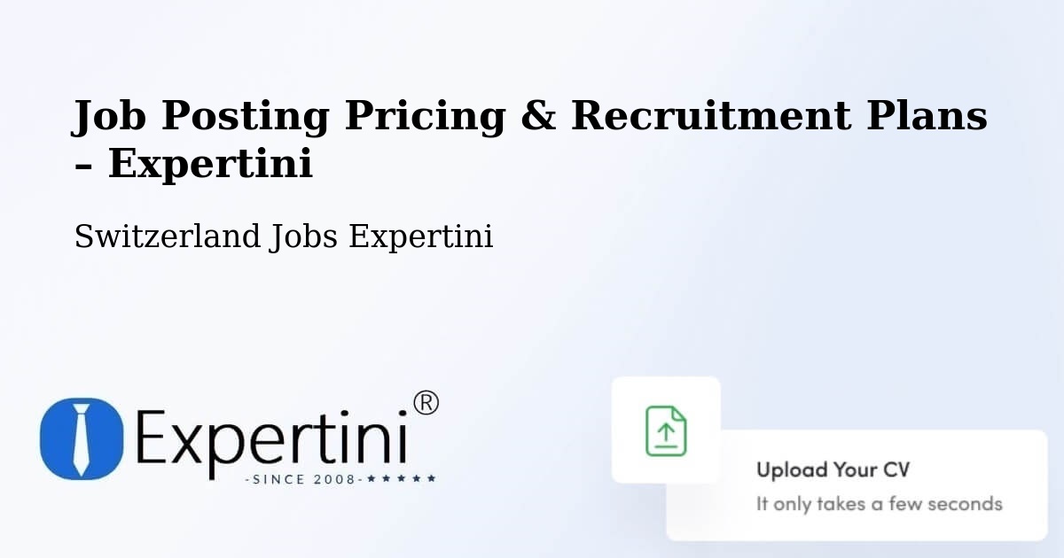 Job Posting Pricing & Recruitment Plans – Beringen - Beringen, Switzerland Jobs Expertini